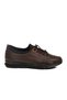 Brown Genuine Leather Orthopedic Women's Casual Shoes 660 Z - 2