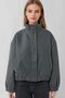 Oversized Mock Neck Cashmere Jacket - 7