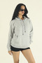 Women's Winter Regular Cotton Fleece Lined Kangaroo Pocket K Hooded Sweatshirt