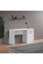 Supreme 1-Door & 1-Drawer Study Desk - White, Engineered Wood, 2-Year Warranty, Modern Design