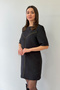 Women's Studded Detail Suede Mini Dress Brown, Black - 7