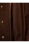 Long Sleeve Pocketed Buttoned Short Cashmere Coat - 4