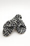 Women's Gray Leopard Cross-Strapped Furry House Slippers Byndcap01 - 5