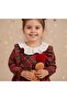 New Year's Ruffled Plaid Stylish Pompom Single Dress (9-12-18-24 Months) - 2