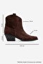 ELIA Brown Suede Genuine Leather Women's Western Boots - 6
