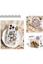 Vintage Sticker Sticker Decal Label 6-Piece Set - Elegant Flowers - 4