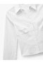 Slim Fit Buttoned Classic Collar Corset Look Long Sleeve Shirt - 5