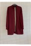 Zippered Stand Collar-Stripe Detailed Tunic Autumn-Winter - 5