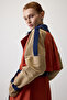 Block Color Belted Trench Coat - 4