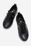 Elastic Stoned Stretch Women's Casual Shoes Black Skin - 5