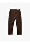 High Waist Cotton Straight Leg Mom Jean Pants with Buttoned Pockets - Mom Jeans - 2