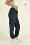 Women's Baggy Parachute Fabric Commando Pocketed Leg Clip Oversized Sweatpants - 5