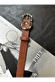 Jade Double Ring Pattern Women's Silver Buckle Belt Coat Belt Dress Belt Trouser Belt - 3