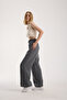 Women's High Waist Wide Leg Elastic and String Tie Pants - 5