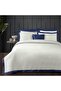 Layana Double Size 100% Cotton Satin "500 Tc" Duvet Cover Set Navy Blue - 2