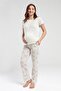 Short-Sleeved Maternity Pajama Set with 5 Buttons on the Collar - 4
