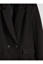 Black Crepe Women's Blazer Jacket - 7
