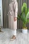 Alara Kap Box Quilted Fabric Women's Mink Buttoned Mobile Belted Cap - 5