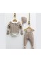 Nipperland 0-3 Months Unisex Hair Braided Powder Double-Breasted 5-Piece Hospital Discharge Set - 4