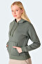 Misty I Women's Hooded Khaki Sweatshirt - 5