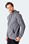 Moonlight I Men's Hooded Gray Sweatshirt - 3