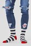 - Multicolored Striped Patterned Cotton Socks - 2