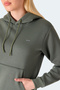 Misty I Women's Hooded Khaki Sweatshirt - 2