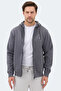 Majestic I Men's Zippered Hooded Pocket Gray Sweatshirt - 3