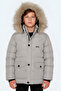 Napoli Unisex Children's Hooded Inflatable Gray Coat & Coat