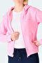 Milio I Women's Zippered Hooded Pocket Pink Sweatshirt - 6