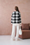 Women's Crew Neck Patterned Slit Casual Sweater Pants Two-Piece Knitwear Set - 3