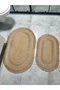 Jute 2-Piece Mat, Bathroom Mat, Door Mat, Balcony Mat, Mat Set, Gift, Dowry - 2