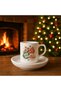 New Year Ornament Printed New Year Christmas Themed Turkish Coffee Cup
