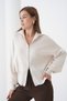 Basic Oversized Turn-Down Collar Zippered Knitwear Cardigan Aw25Hi0059 - 2