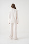 Women's V-Neck Pocket Detail Button Closure Oversized Jacket Pants Two-Piece Knitwear Set - 6