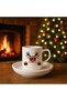Geyik Printed New Year Christmas Themed Turkish Coffee Cup