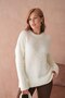 Oversized Soft Textured Crew Neck Knitwear Sweater Aw25Kz0085