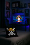 غطاء وسادة من قماش ناعم مطبوع رقميًا على الوجهين مقاس 43x43 من One Piece Anime Character مطبوع - 3