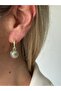 Steel Gold Evil Eye Earrings - 4