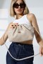 Women's Beige Knitted Textured Leather Shoulder and Crossbody Bag – Casual & Stylish Combination Bag - 4