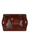 Merry Patterned Christmas Themed Red Metal Presentation Tray – Happy New Year Decorative Gift Tray - 3
