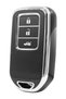 For Honda Civic Fc5, Crv, Hrv Keyless Go Nano Key Case Cover 3 Buttons Black Silver - 3