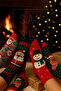 Unisex Christmas Patterned 4-Pack Colorful Socks Christmas Happy New Year - 2