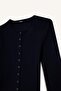 Fitted Crew Neck Ribbed Cardigan G2806Ax25Au - 5