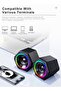Mini USB Wired PC Speaker Stereo Bass Music Player with RGB Atmosphere Light - 3