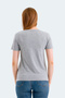 Vivek Women's V-Neck Gray T-Shirt - 2