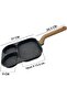 3 Section Non-Stick Frying Pan - Breakfast Skillet - 6