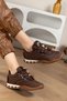 Sports Women's Brown Shoes Waterproof Orthopedic Sole Sneaker Daily Walking Shoe 0980 - 2