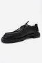 Band Black Skin Genuine Leather Lace-Up Women's Loafer Shoes - 4