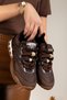 Sports Women's Brown Shoes Waterproof Orthopedic Sole Sneaker Daily Walking Shoe 0980 - 3